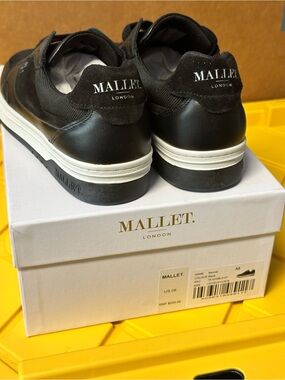 Mallet Men's Black Leather & Suede Sneakers - NEW
